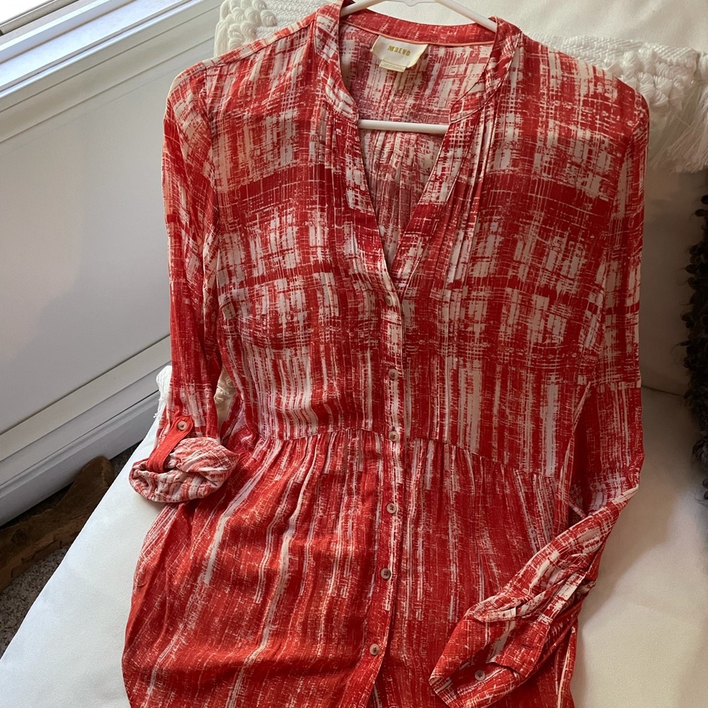 Maeve button front tunic top